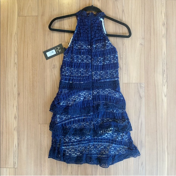 AX Paris blue lace layered skater dress NWT - Picture 8 of 10